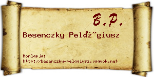 Besenczky Pelágiusz névjegykártya